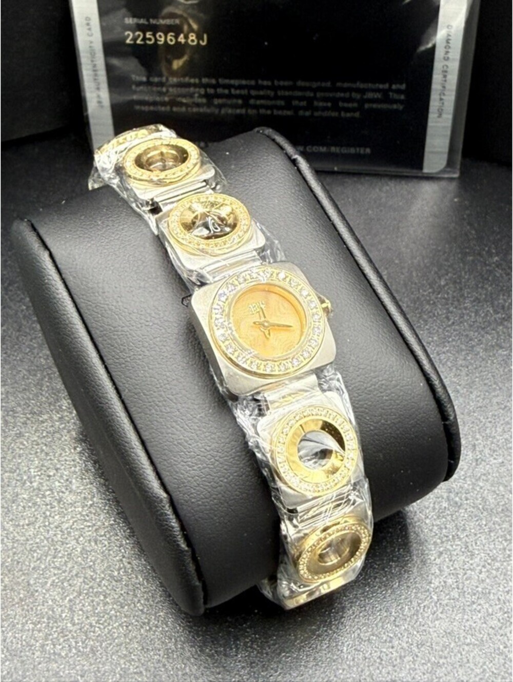 JBW Women's Two-Tone Gold and Silver Bracelet Watch with Crystal Accents